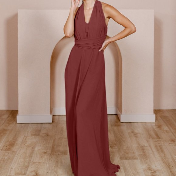 devan convertible chiffon dress Devan Convertible Chiffon Dress